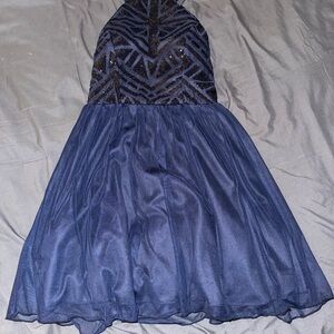 Speechless Midnight Blue Sequin Dress